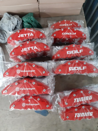 Imagem 2 de 2 de Capa Pinca De Freio Tuning 4 Peças Vários Modelos + Cola