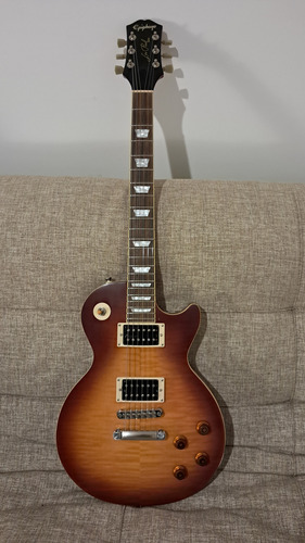 Guitarra Epiphone Les Paul Standard 60's Inspired By Gibson Diestro Naranja Oscuro Laurel (Usado)