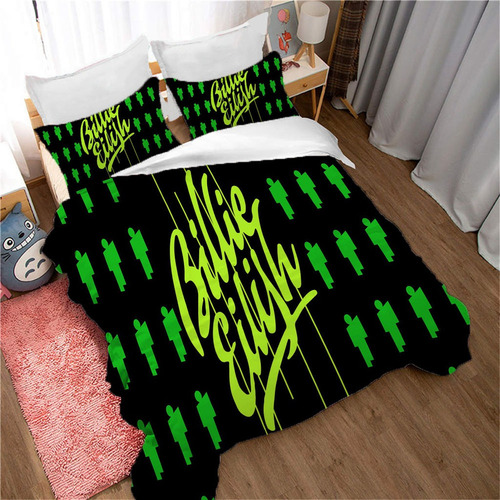 Conjunto De Cama Com Capa De Edredom Billie Eilish Sing
