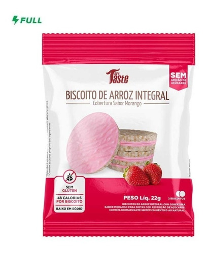 Biscoito De Arroz Com 2unidades - 22g - Mrs Taste (sabores) Sabores Morango