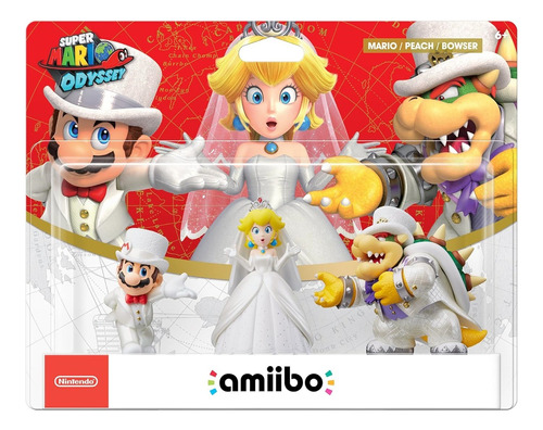Super Mario Odyssey Wedding 3pack Amiibo Nuevo Nextgames