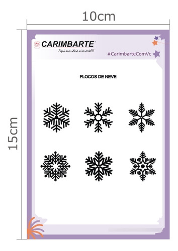 Flocos De Neve Cartela De Carimbos