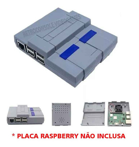 Case Super Nes Snes Em Abs Raspberry Pi3 B E B+ (não É 3d)