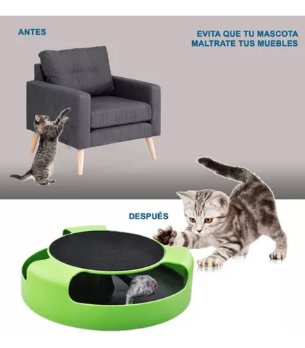 Juguete Para Gato Interactivo Con Atrapa Ratones