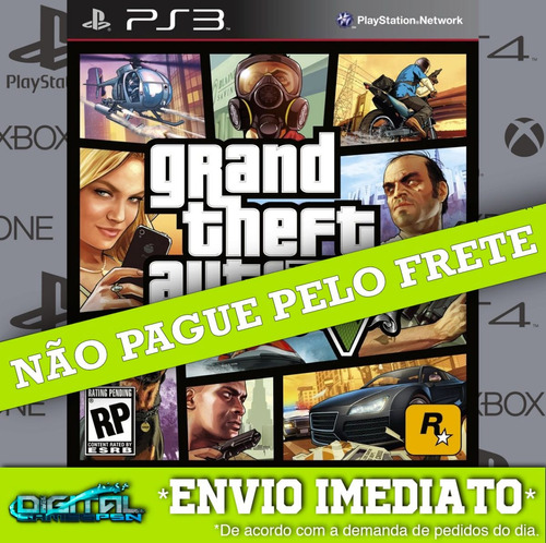 Grand Theft Auto V Gta 5 Ps3 Game Digital Envio Hoje!