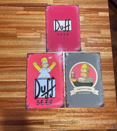 Chapa Retro Decoración Cerveza Homero Los Simpson Beer Duff