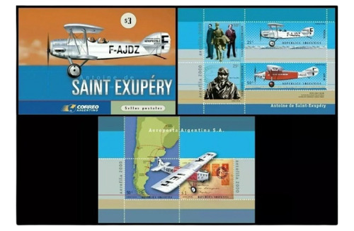 Argentina 2000 - Saint Exupéry - Carnet Mint - Gj 3055