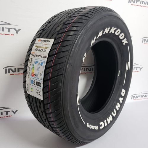 Imagem 4 de 6 de 1 Pneu 245/60 R14 Hankook Escrita Branca Ra03 Opala Maverick