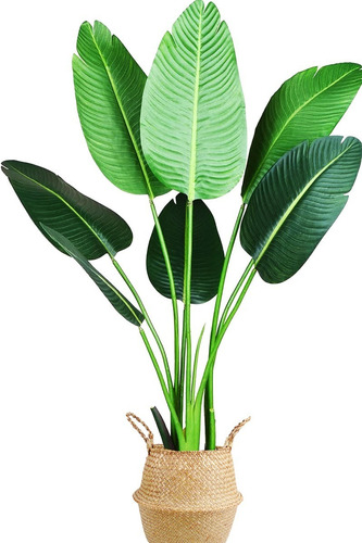 Plantas Artificiales Grande Deco Con Maceta Ave De Paraíso