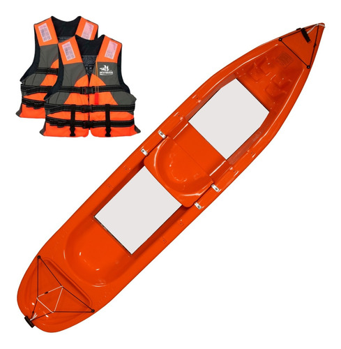 Kayak Caiaker Aquarius 2 Plazas Aventureros Color Naranja