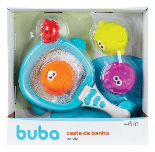  Brinquedos Para Banho Com Organizador Cesta Baleia Infantil