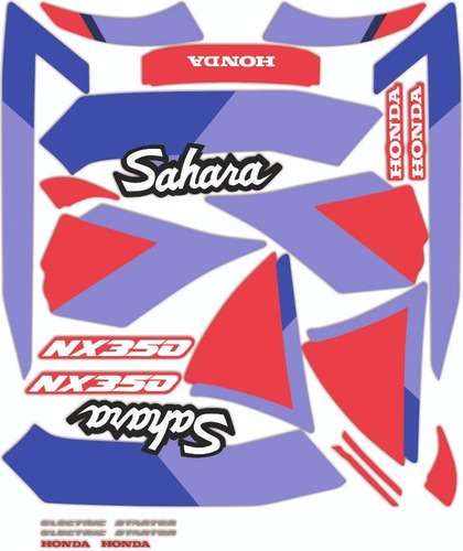 Calcos Honda Nx 350 Sahara 1993 Kit Completo
