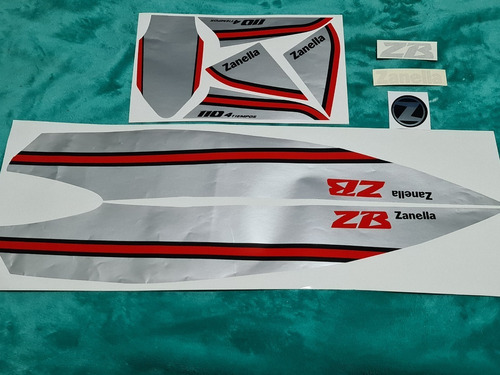 Kit Calcos Zanella Zb 110 Completo Moto Gris Excelente Envio