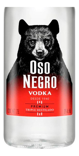 Caja De 6 Vodka Oso Negro 1.75 L
