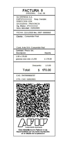 Impresora Ticket Factura Electronica Afip + Software | Envío gratis