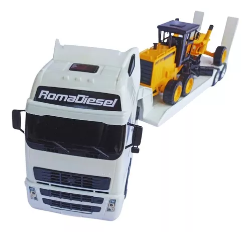 Brinquedo Carreta Caminhão Cegonheira Gigante Diesel Rx Branco 1309 - Roma