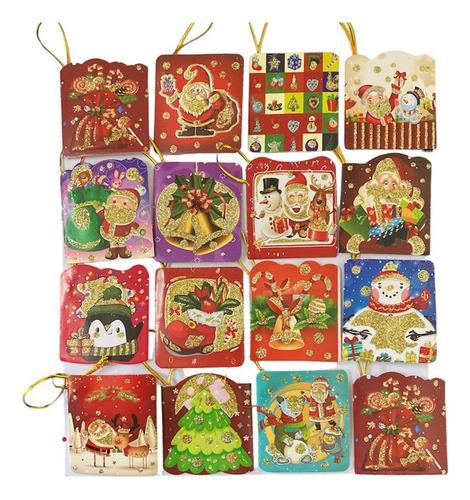 30 Tarjetas Para Regalos De Navidad Surtidos (7x5.4cm)