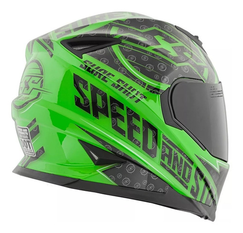 Casco Integral Ss1600 Speed & Strength Sure Shot Green Black