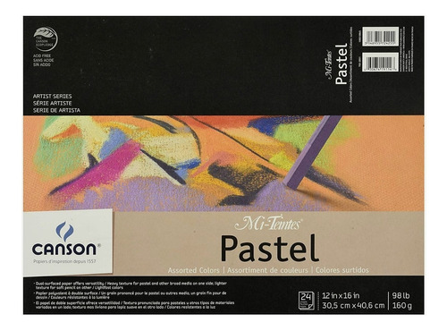 Block Canson Mi Teintes Colores Surtidos Pastel 30.5x40.6cm