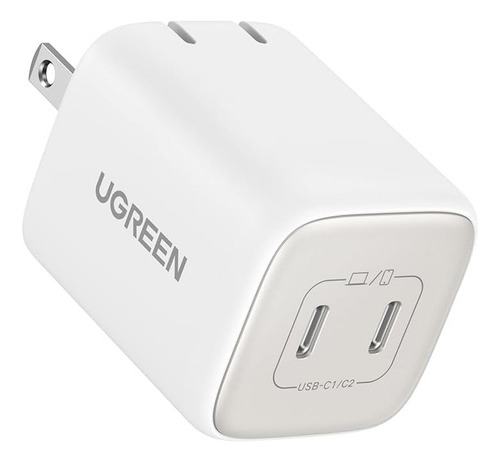 Cargador Ugreen Nexode 45w Dual Usb-c Gan Fast Charger