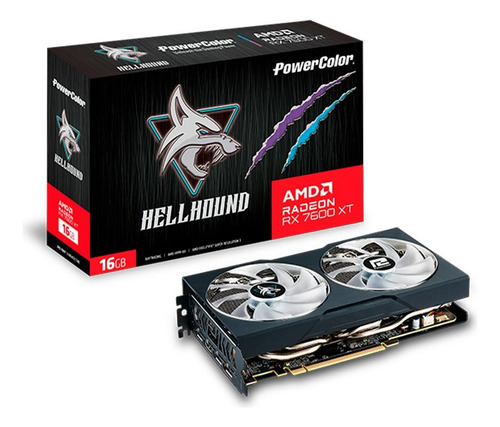Tarjeta de vídeo Radeon Rx 7600 Xt Hellhound Amd, 16 GB Gddr6