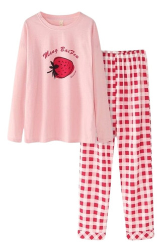 Molde Digital Conjunto Pijama Mga Larga Mujer Pack 6 Talles