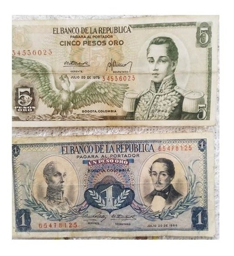 Billete Coleccion Peso De Oro Colombiano