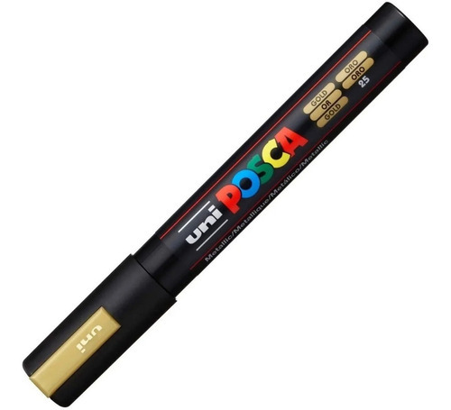 Marcador Para Colorear Y Lavable Uniposca Dorado Pc-5m