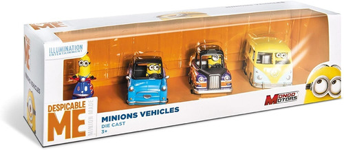 Vehiculos Minions Pack X4 Die Cast Villano Favorito Disney