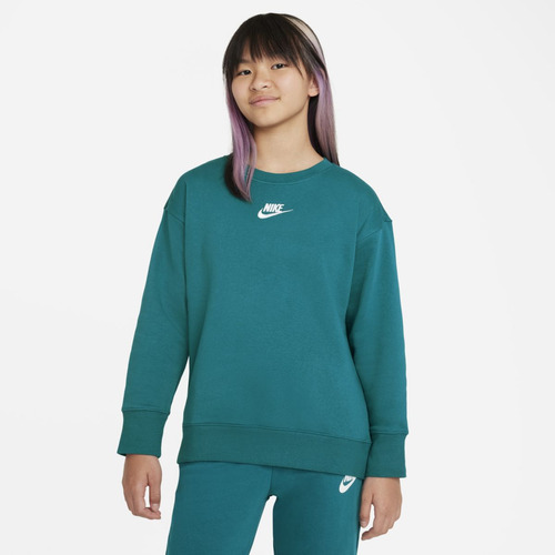 Sudadera Cuello Redondo Niña Talla Grande Nike Club Fleece