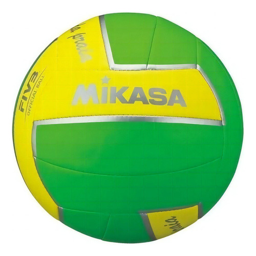 Pelota Mikasa Beach Volley Voley Cuerina Oficial Color Ama-ver (rainha Da Praia