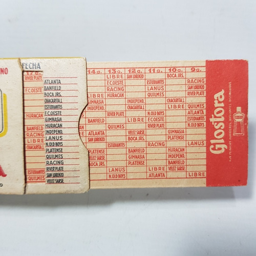 Imagen 4 de 7 de Antiguos Fixtures Fútbol 1951 Shell Glostora Lote Mag 59422
