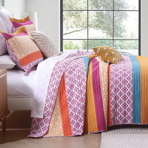 Set De Colcha Perhom Boho King Size - 100% Algodón