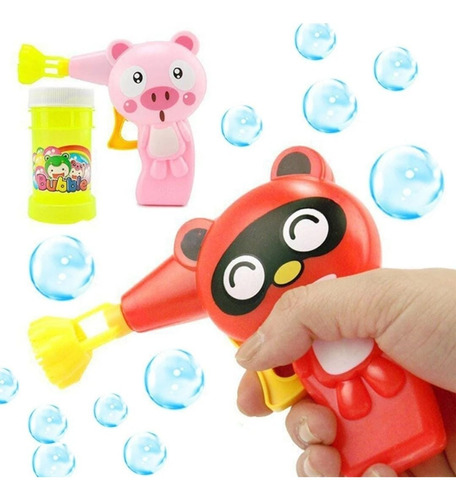 Pistola De Burbujas Infantil + Jabón Producto Para Hacerlas 