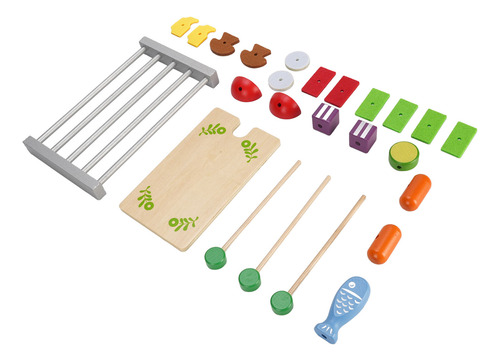 Parrilla De Madera Para Niños, Barbacoa Interactiva, Barbaco