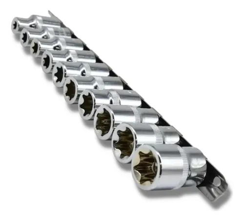 comprar Jogo De Soquete Torx Fêmea Enc 1u002F2 do E8 ao E24 Cu002F10 pçs Vip
