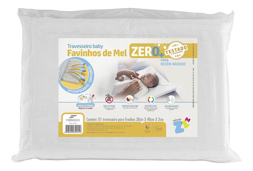 Travesseiro Recém Nascido 0+ Favinho Mel Baby 30x40 Fibrasca