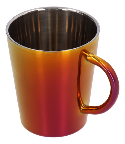 Taza De Agua De 300 Ml Con Mango De Doble Capa De Acero Inox