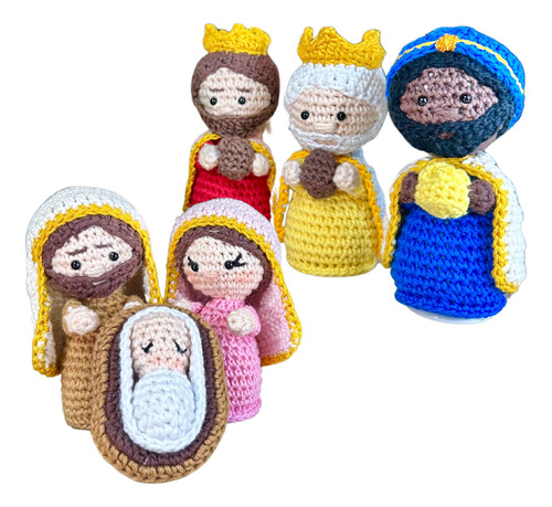 Nacimiento Tejido A Mano Crochet Amigurumi Navidad