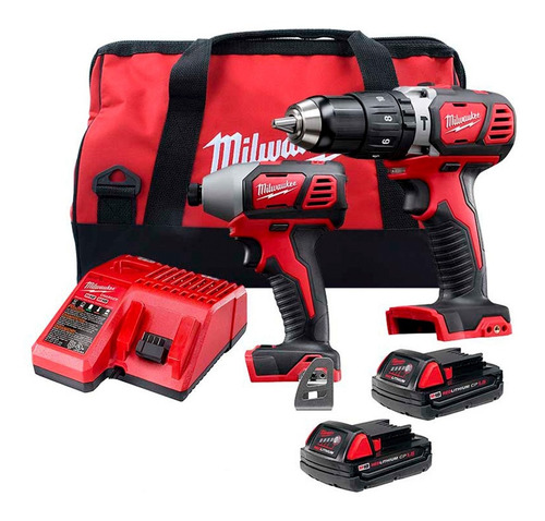 Combo Rotomartillo Y Llave De Impacto M18 Milwaukee 269722ct Color Rojo