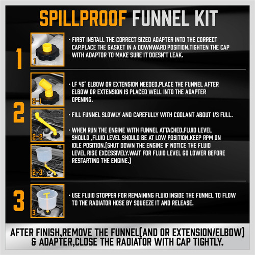 X Kit De Funil De Enchimento De Refrigerante Para