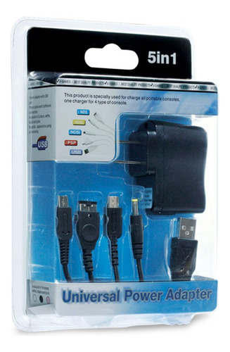 5-in-1 Universal Power Adapter For 2ds/ Dsi/ Ds Lite/ Ds/ P.