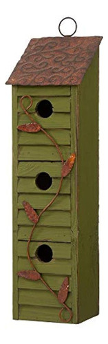 Glitzhome Jk97321 Casa Para Pájaros Colgante De 3 Niveles Co