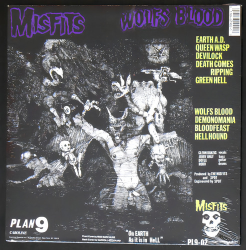 LP Misfits Earth A.d. 1990 Plan 9 Records sellado en vinilo EE.UU.