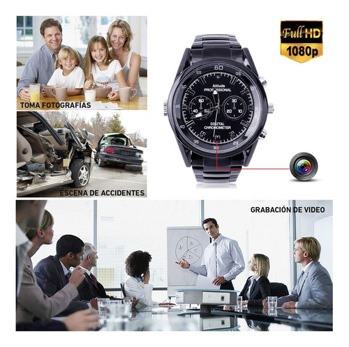 Cámara Reloj Espía Oculta 32gb Visión Nocturna 1080p T11