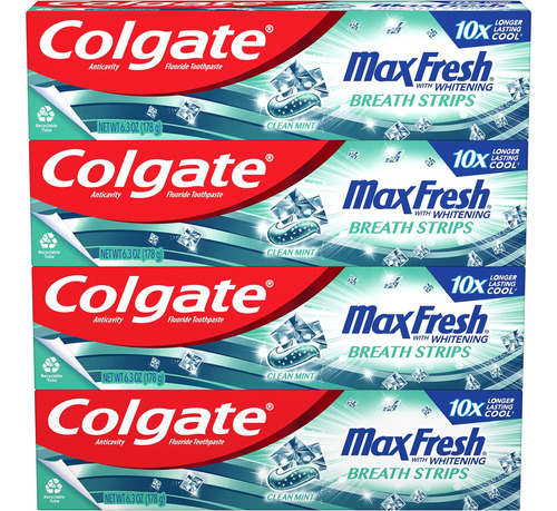 Pasta De Dientes Blanqueadora Colgate Max Fresh Con Mini Tir