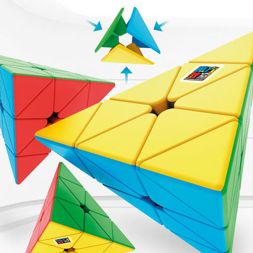3 Cubos Rubik Moyu Meilong 2x2 3x3 Pyraminx + Estuche