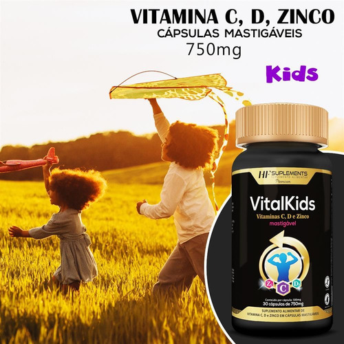 Vitalkids Vitamina C D Zinco 30caps Mastigavel Hf Suplements