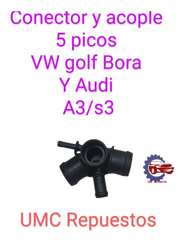 Conector Y Acople 5 Picos Vw Golf Bora Y Audi A3/s3 Tt/tts