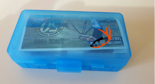 Caja Porta Municion Mtm Pistola 9mm 50 Tiros P50 Azul